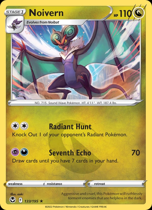 Noivern 133/195 Silver Tempest Pokémon card