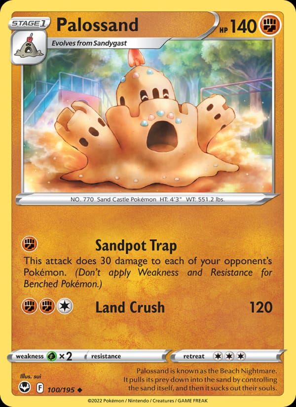 Palossand 100/195 Silver Tempest Pokémon card