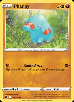 Phanpy 091/195 Common – Silver Tempest Pokémon card