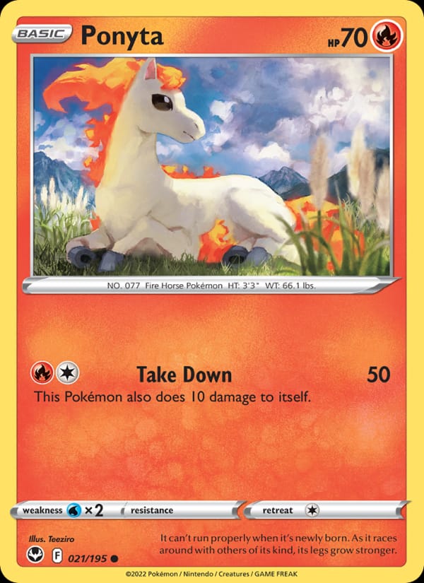 Ponyta 021/195 Silver Tempest Pokémon card
