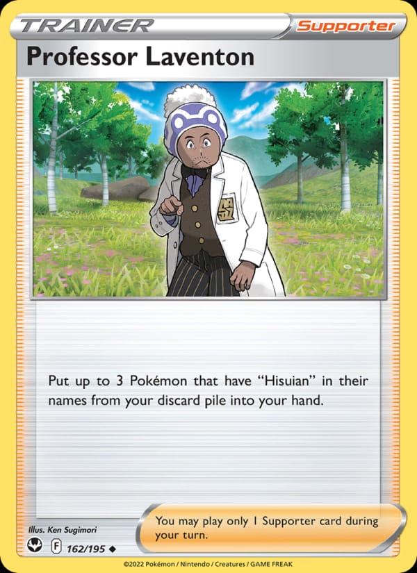 Professor Laventon 162/195 Silver Tempest Pokémon card