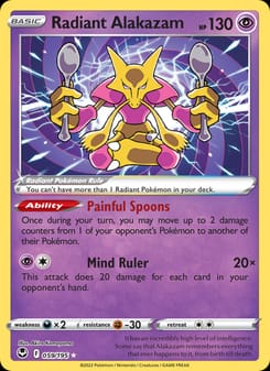 Radiant Alakazam 059/195 Radiant Rare – Silver Tempest Pokémon card