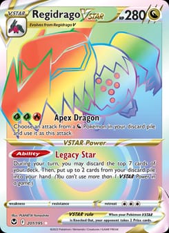 Regidrago VSTAR 201/195 Secret Rare – Silver Tempest Pokémon card