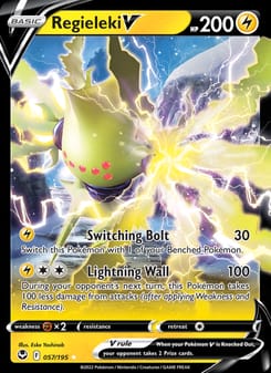 Regieleki V 057/195 Ultra Rare – Silver Tempest Pokémon card