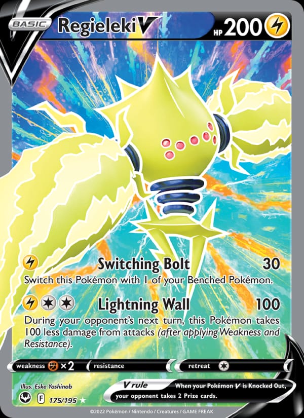 Regieleki V 175/195 Silver Tempest Pokémon card