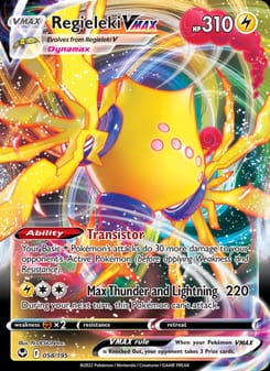 Regieleki VMAX 058/195 Ultra Rare – Silver Tempest Pokémon card