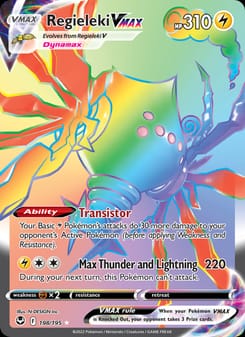 Regieleki VMAX 198/195 Secret Rare – Silver Tempest Pokémon card
