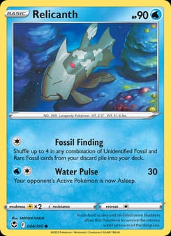 Relicanth 044/195 Common – Silver Tempest Pokémon card