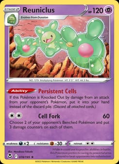 Reuniclus 078/195 Holo Rare – Silver Tempest Pokémon card