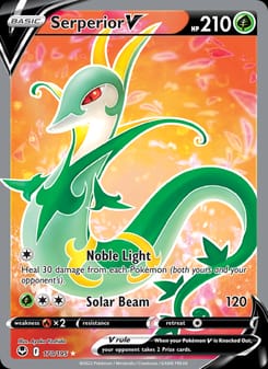 Serperior V 170/195 Ultra Rare – Silver Tempest Pokémon card