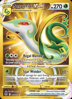Serperior VSTAR 210/195 Secret Rare – Silver Tempest Pokémon card