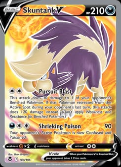 Skuntank V 180/195 Ultra Rare – Silver Tempest Pokémon card