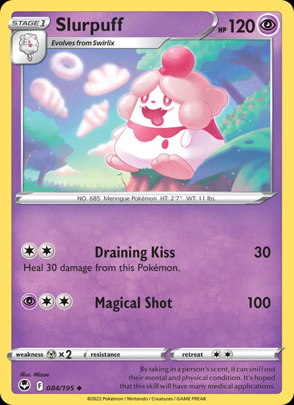 Slurpuff 084/195 Silver Tempest Pokémon card
