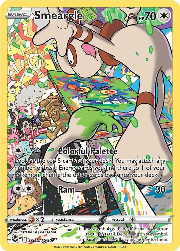 Smeargle TG10/TG30 Silver Tempest Pokémon card