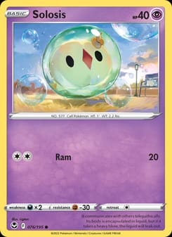 Solosis 076/195 Common – Silver Tempest Pokémon card