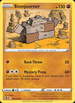 Stonjourner 101/195 Uncommon – Silver Tempest Pokémon card