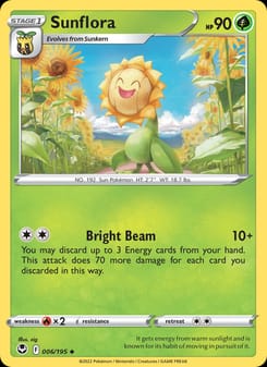 Sunflora 006/195 Uncommon – Silver Tempest Pokémon card