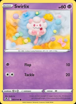 Swirlix 083/195 Common – Silver Tempest Pokémon card