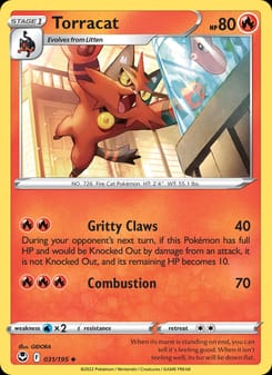 Torracat 031/195 Uncommon – Silver Tempest Pokémon card