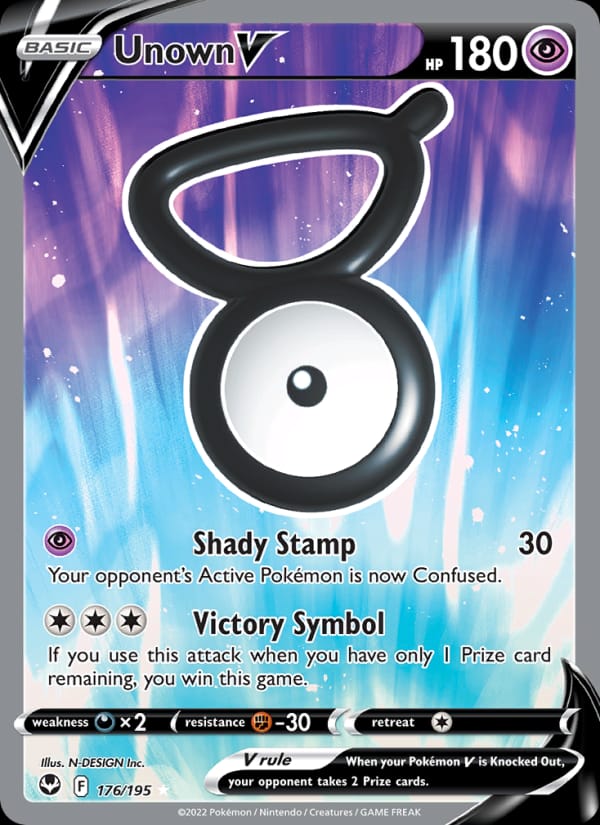 Unown V 176/195 Silver Tempest Pokémon card