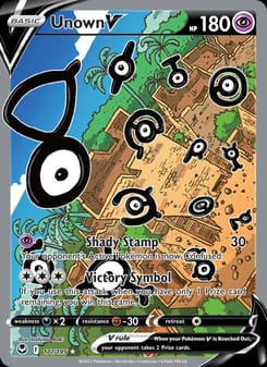 Unown V 177/195 Ultra Rare – Silver Tempest Pokémon card