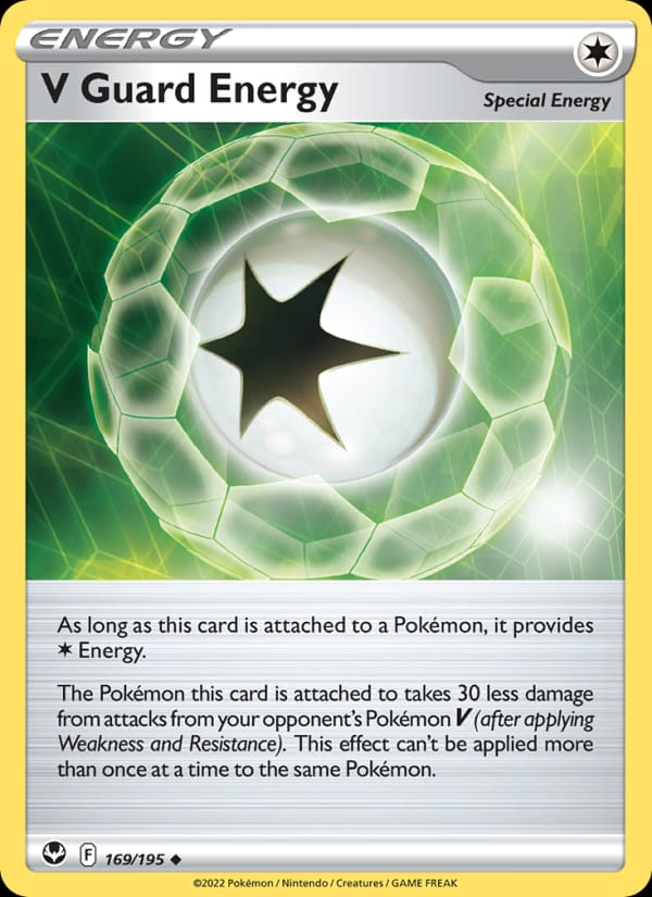 V Guard Energy 169/195 Silver Tempest Pokémon card