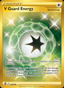V Guard Energy 215/195 Secret Rare – Silver Tempest Pokémon card