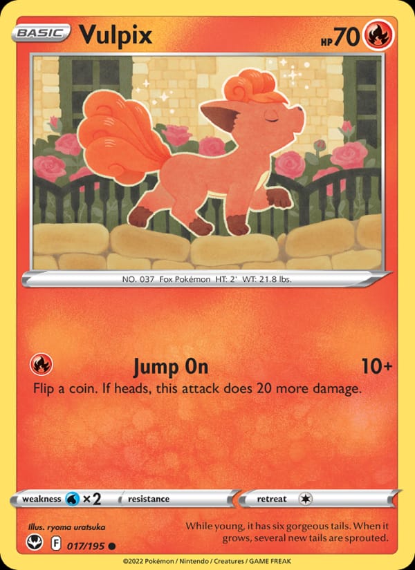 Vulpix 017/195 Silver Tempest Pokémon card
