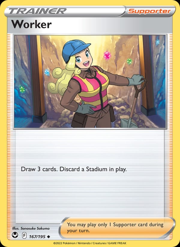 Worker 167/195 Silver Tempest Pokémon card