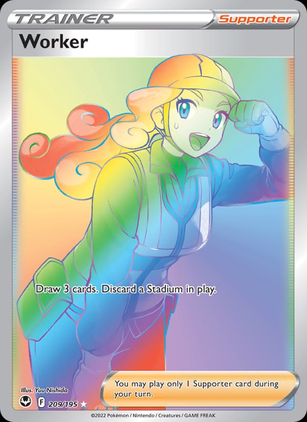 Worker 209/195 Silver Tempest Pokémon card