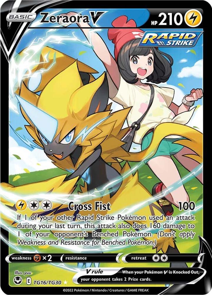 Zeraora V TG16/TG30 Silver Tempest Pokémon card