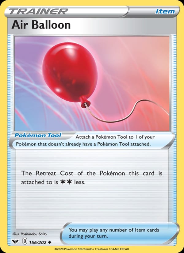 Air Balloon 156/202 Sword & Shield Pokémon card