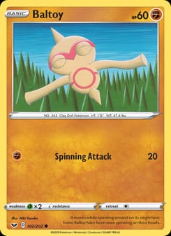 Baltoy 102/202 Common – Sword & Shield Pokémon card
