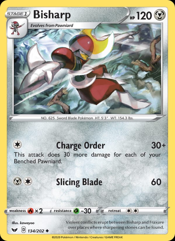 Bisharp 134/202 Sword & Shield Pokémon card