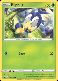 Blipbug 016/202 Common – Sword & Shield Pokémon card