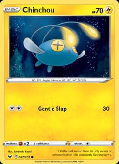 Chinchou 067/202 Common – Sword & Shield Pokémon card