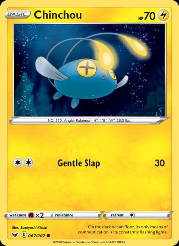 Chinchou 067/202 Sword & Shield Pokémon card