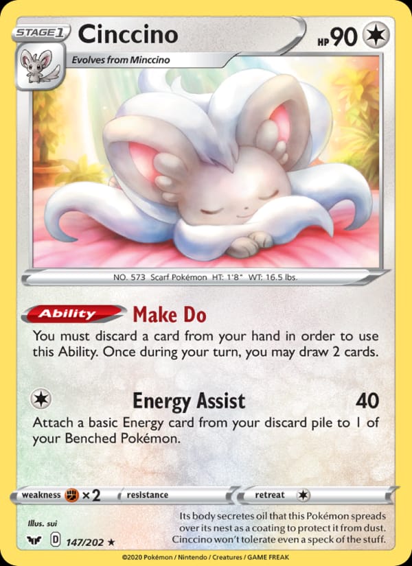 Cinccino 147/202 Sword & Shield Pokémon card