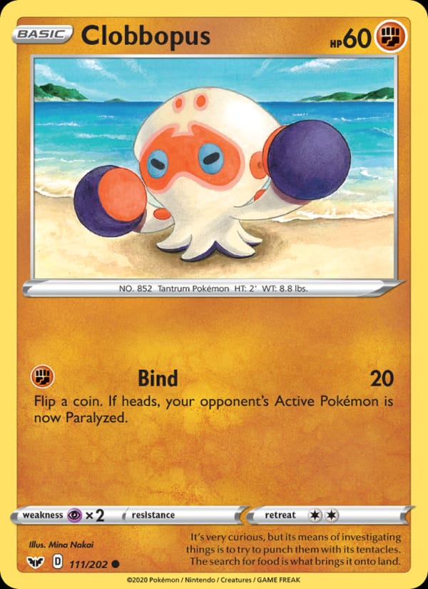 Clobbopus 111/202 Sword & Shield Pokémon card