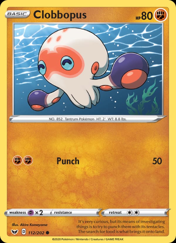Clobbopus 112/202 Sword & Shield Pokémon card