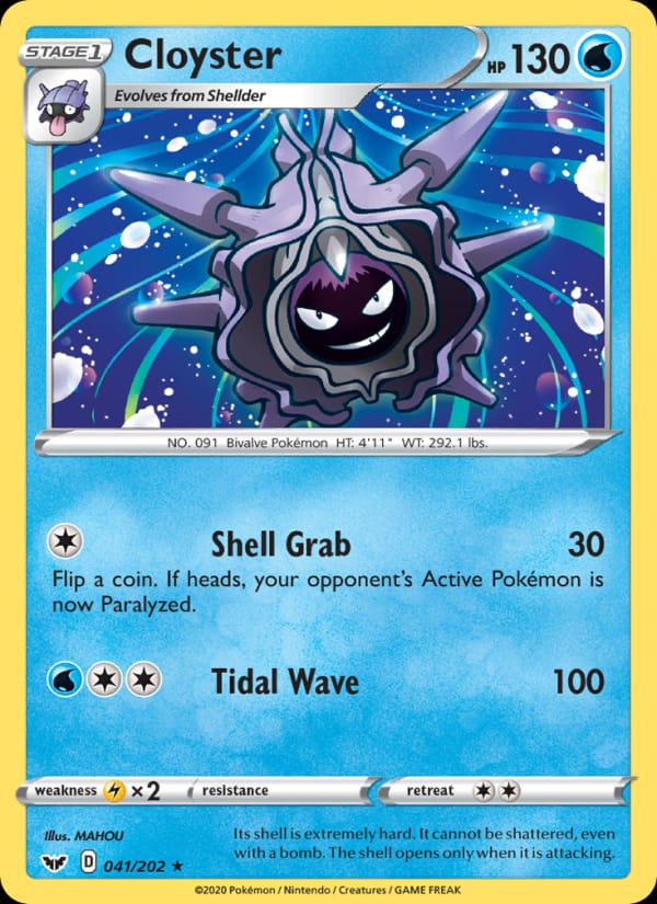 Cloyster 041/202 Sword & Shield Pokémon card