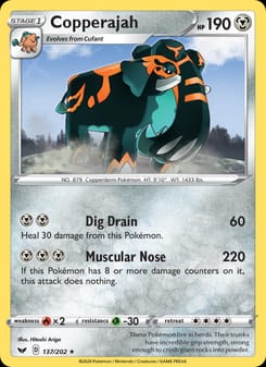 Copperajah 137/202 Holo Rare – Sword & Shield Pokémon card