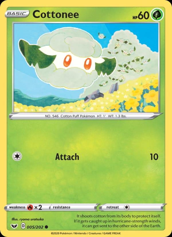 Cottonee 005/202 Sword & Shield Pokémon card