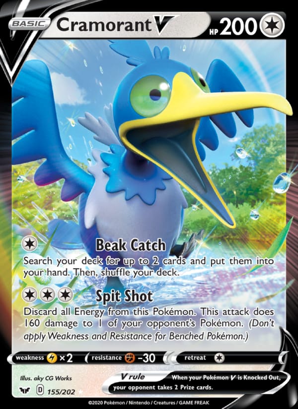 Cramorant V 155/202 Sword & Shield Pokémon card