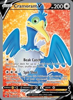 Cramorant V 198/202 Ultra Rare – Sword & Shield Pokémon card