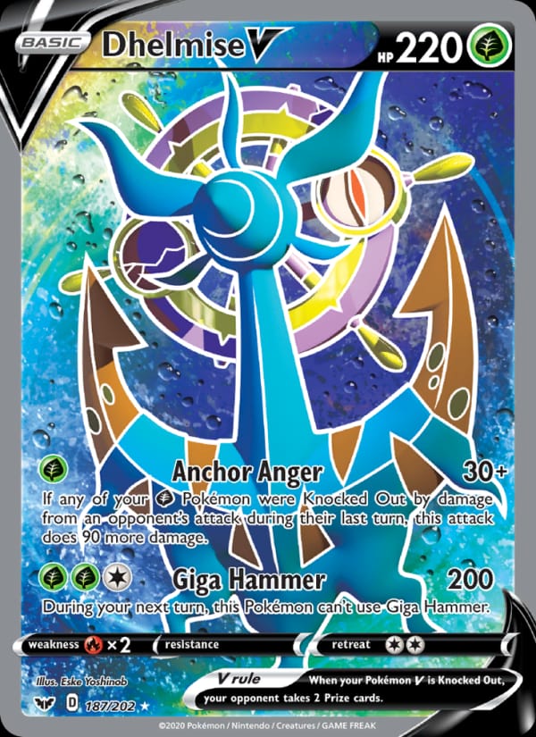 Dhelmise V 187/202 Sword & Shield Pokémon card