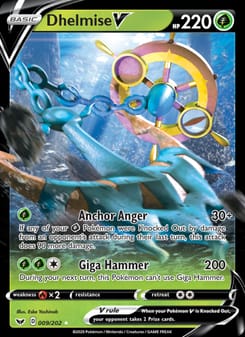 Dhelmise V 009/202 Ultra Rare – Sword & Shield Pokémon card