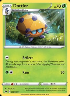 Dottler 018/202 Uncommon – Sword & Shield Pokémon card