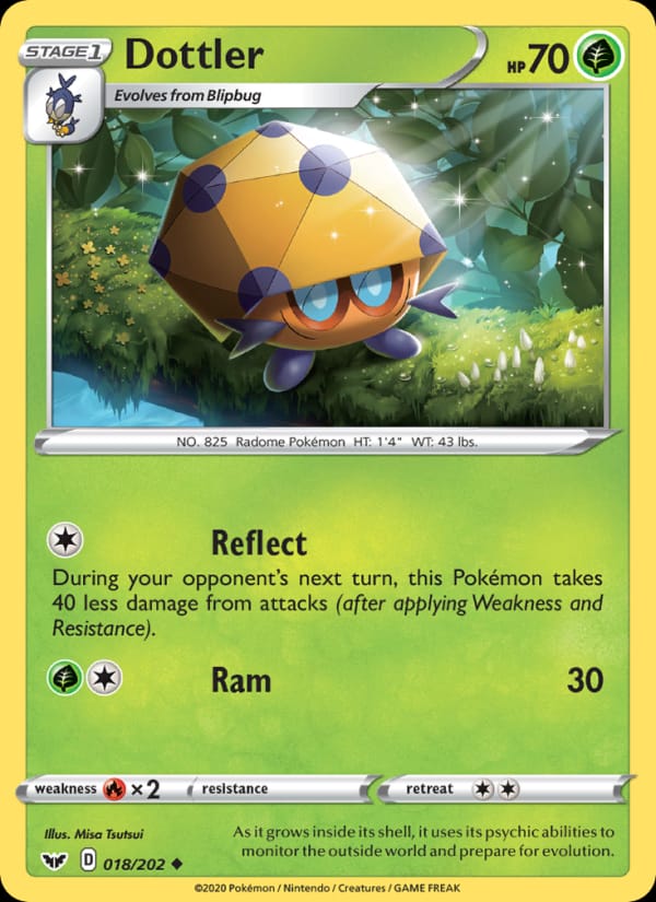 Dottler 018/202 Sword & Shield Pokémon card