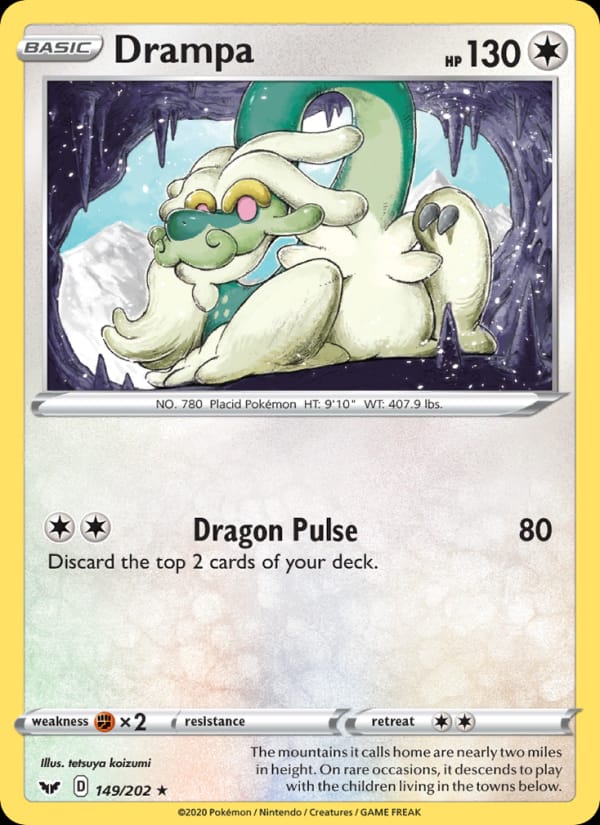 Drampa 149/202 Sword & Shield Pokémon card